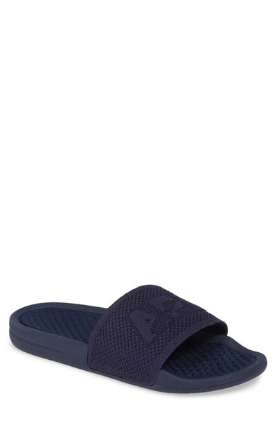 Shop Apl Athletic Propulsion Labs Big Logo Techloom Knit Sport Slide In Navy