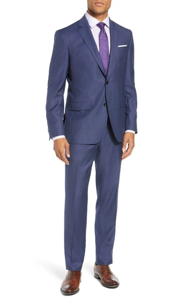 Shop Ted Baker Jay Trim Fit Solid Wool Suit In Light Blue