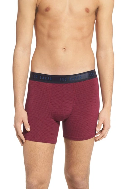 Shop Ted Baker Stretch Modal Boxer Briefs In Beet Red Joaquin
