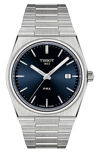 Shop Tissot Prx Bracelet Watch, 40mm In Blue