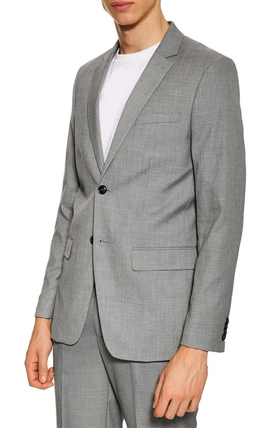 Shop Topman Slim Fit Blazer In Grey