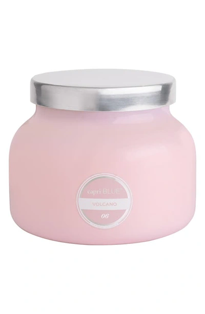 Shop Capri Blue Volcano Signature Jar Candle In Pink