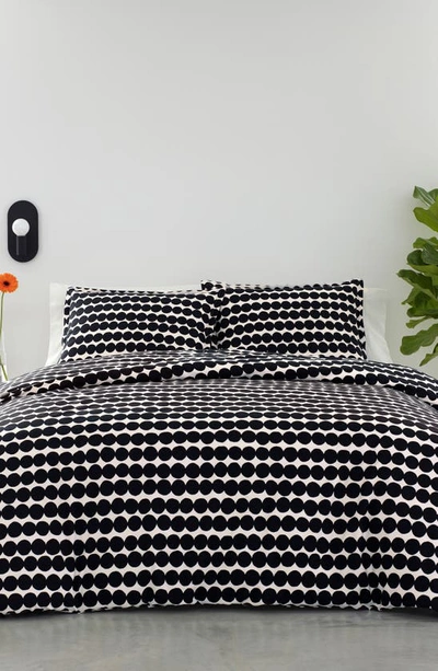 Marimekko Ruukku Cotton Percale Comforter Bedding Set In Black