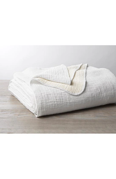 Shop Coyuchi Cozy Organic Cotton Throw In Alpine White