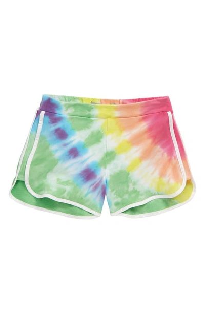 Shop Tractr Tie Dye Soft Shorts In Blue Multi