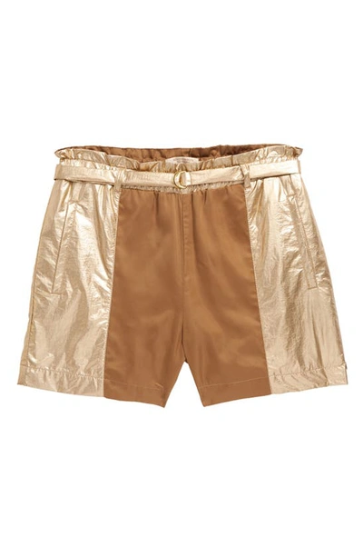 Shop Scotch R'belle Kids' Colorblock Metallic Shorts In Sea Jewel