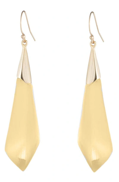 Shop Alexis Bittar Essentials Faceted Drop Earrings In Gold