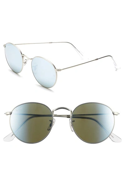 Shop Ray Ban Icons 50mm Sunglasses In Silver Mirror