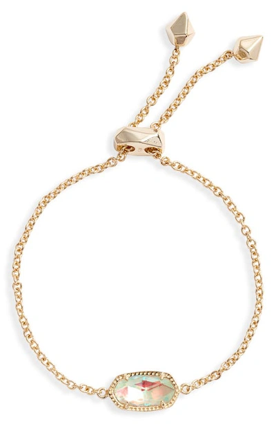 Shop Kendra Scott Elaina Birthstone Bracelet In Gold Dichroic Glass