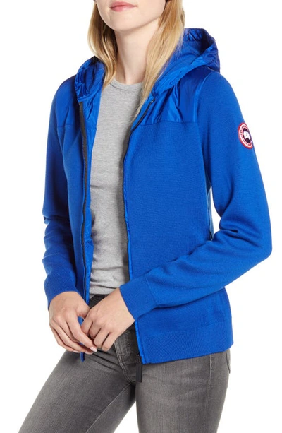 Shop Canada Goose Windbridge Hooded Sweater Jacket In Pacific Blue