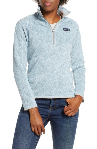 Shop Patagonia Better Sweater Quarter Zip Performance Jacket In Hawthorne Blue