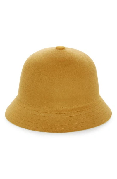 Shop Brixton Essex Felt Bucket Hat In Maize