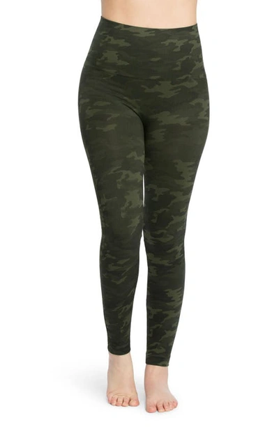 Shop Spanx Look At Me Now Seamless Leggings In Green Camo