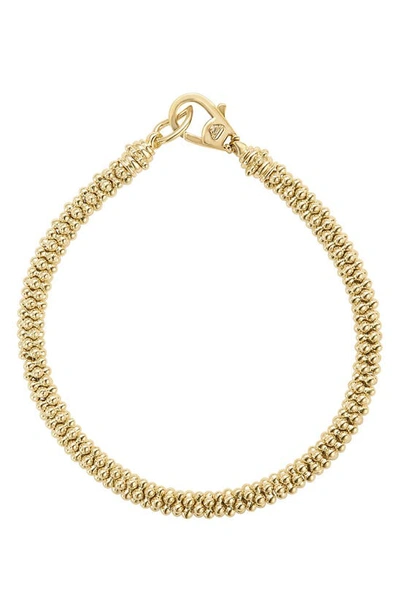 Shop Lagos Caviar Bead Bracelet In Yellow Gold