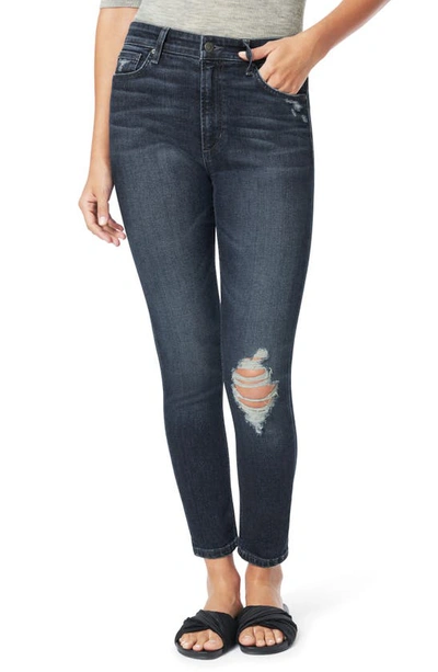 Shop Joe's The Charlie Ripped High Waist Crop Skinny Jeans In Hemlock