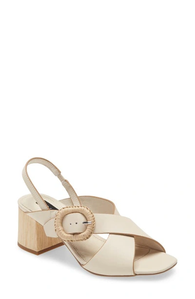 Shop Sanctuary Bounce Slingback Sandal In Bone Leather