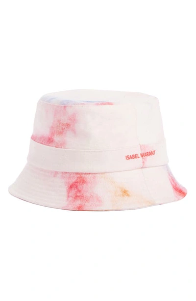 Shop Isabel Marant Haley Slouchy Tie Dye Bucket Hat In Pink