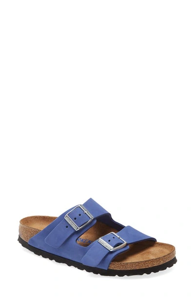 Shop Birkenstock Arizona Soft Footbed Sandal In Azure Leather