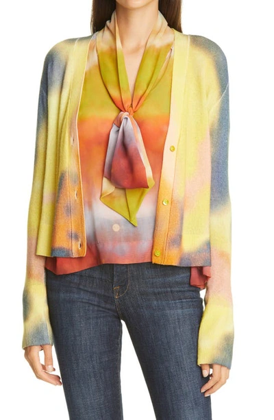 Shop Le Superbe Sunrise Crop Wool & Cashmere Cardigan