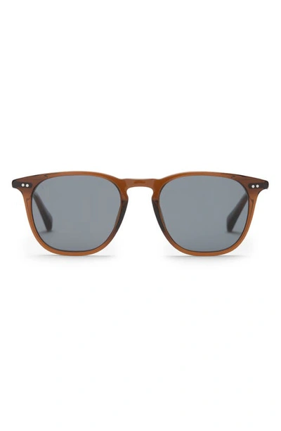 Shop Diff Maxwell 49mm Polarized Round Lens Sunglasses In Whiskey/ Grey