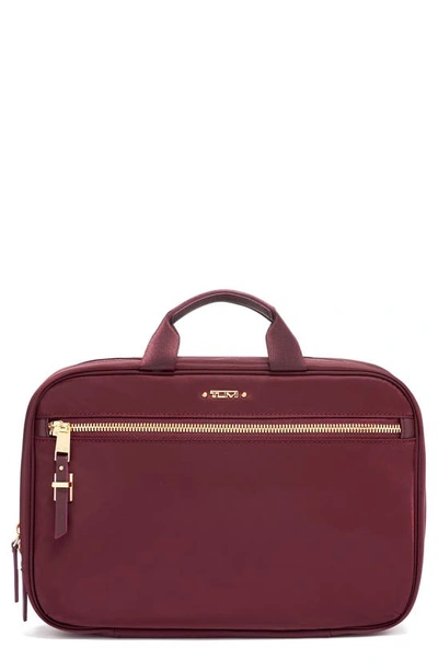 Shop Tumi Voyageur Madina Nylon Cosmetics Case In Cordovan