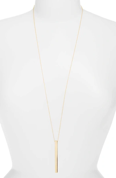 Shop Soko Thin Bar Pendant Necklace In Gold