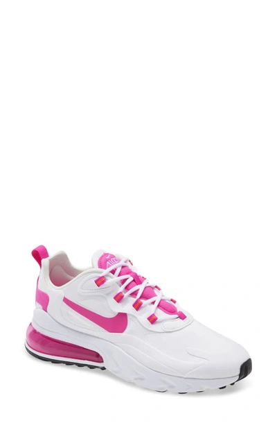 Shop Nike Air Max 270 React Sneaker In White/ Fire Pink/ Orange