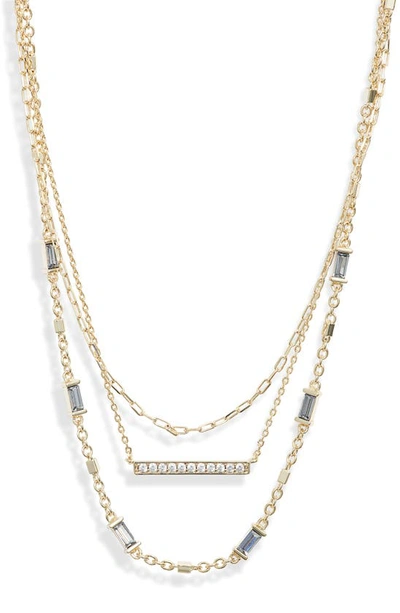Shop Kendra Scott Addison Layered Necklace In Gold Metal