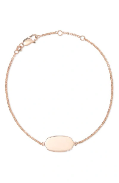 Shop Kendra Scott Elaina Chain Bracelet In Rose Gold Vermeil
