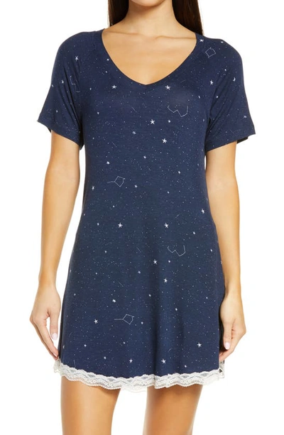 Shop Honeydew Intimates All American Sleep Shirt In Polar Constellation