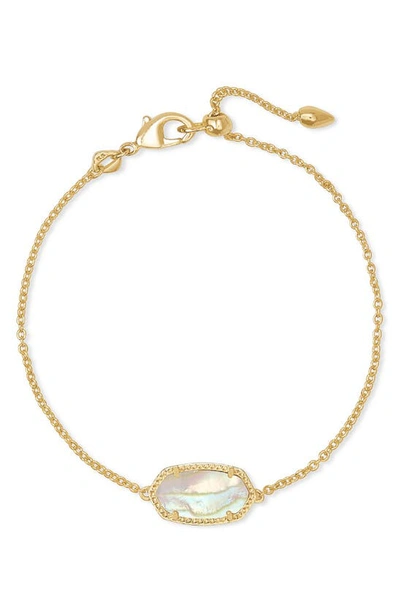 Shop Kendra Scott Elaina Slide Bracelet In Gold Iridescent Abalone