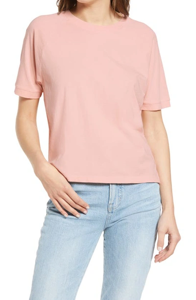 Shop Madewell Softfade Cotton Raglan T-shirt In Sheer Pink