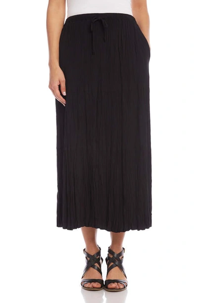 Shop Karen Kane Tiered Midi Skirt In Black