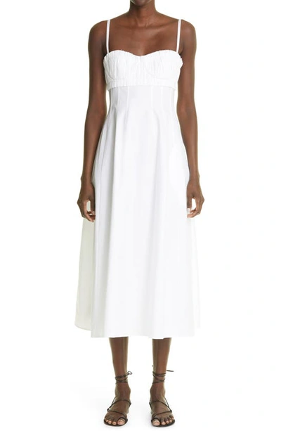 Shop Khaite Felicia Cotton Sundress In White