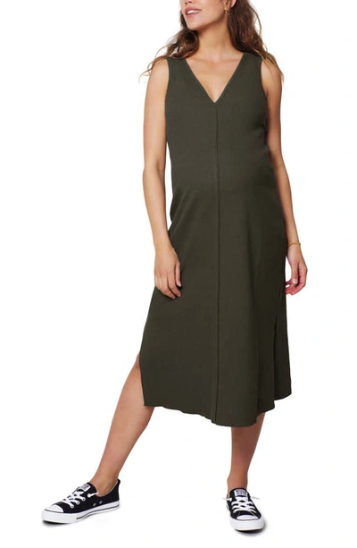 Shop Ingrid & Isabelr Ingrid & Isabel® Everywhere Midi Column Maternity Dress In Olive
