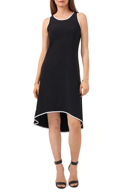 Shop Chaus High/low Matte Jersey Dress In Black
