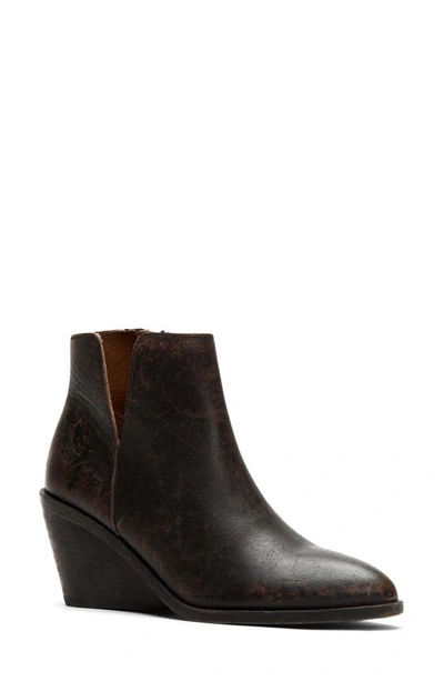 Shop Frye Serena Cutout Bootie In Black Leather