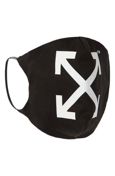Shop Off-white Arrow Logo Adult Face Mask In Black White