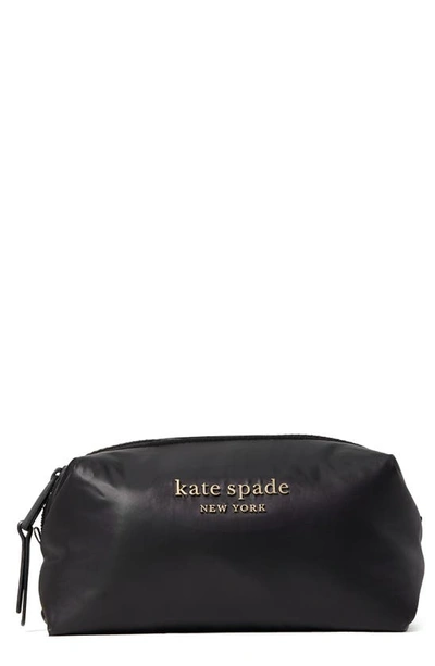Shop Kate Spade Everything Puffy Medium Cosmetics Case In Black