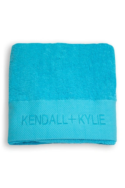 Shop Kendall + Kylie Oversized Beach Towel In Blue