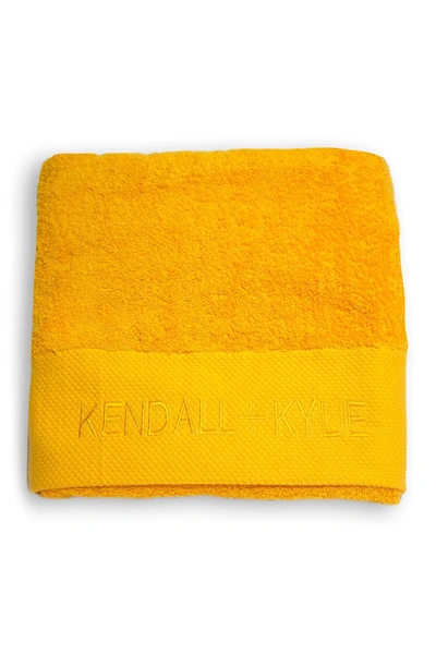 Shop Kendall + Kylie Oversized Beach Towel In Yellow