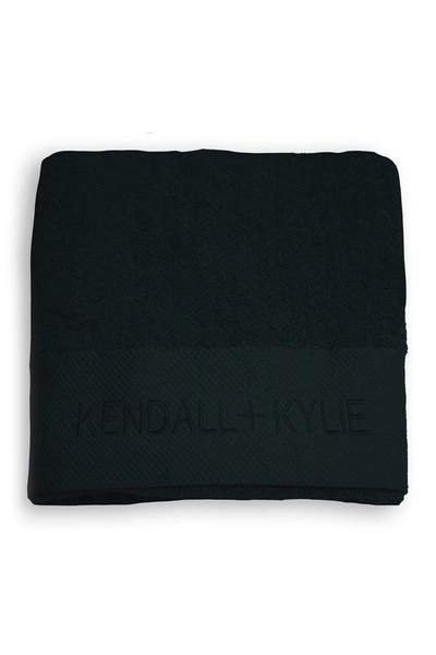Shop Kendall + Kylie Oversized Beach Towel In Black