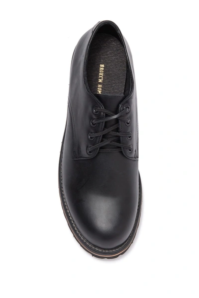 Shop Broken Homme Gavin Lug Sole Derby In Black Pullup