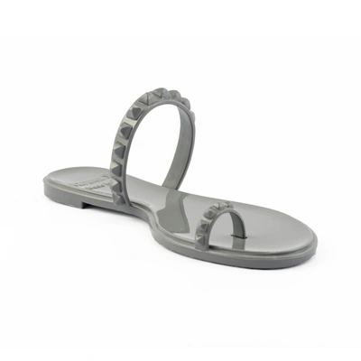 Shop Carmen Sol Maria Flat Sandal In Grey