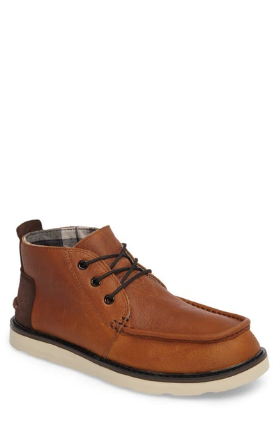 Shop Toms Chukka Boot In Brown/brown Leather