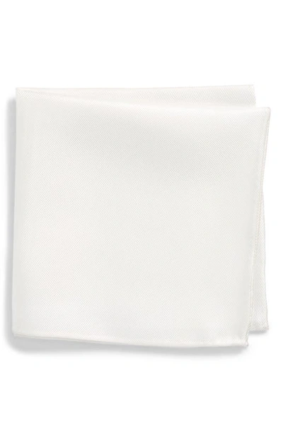 Shop Nordstrom Men's Shop King Twill Silk Pocket Square In White