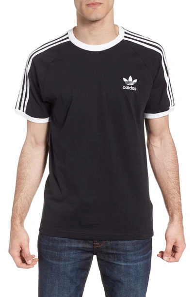 Shop Adidas Originals 3-stripes T-shirt In Black