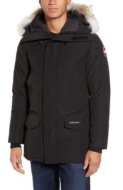 Shop Canada Goose Langford Fusion Fit Parka With Genuine Coyote Fur Trim In Black