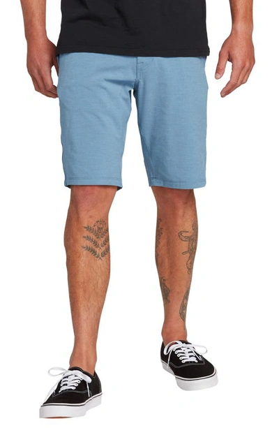 Shop Volcom Hybrid Shorts In Blue Rinse