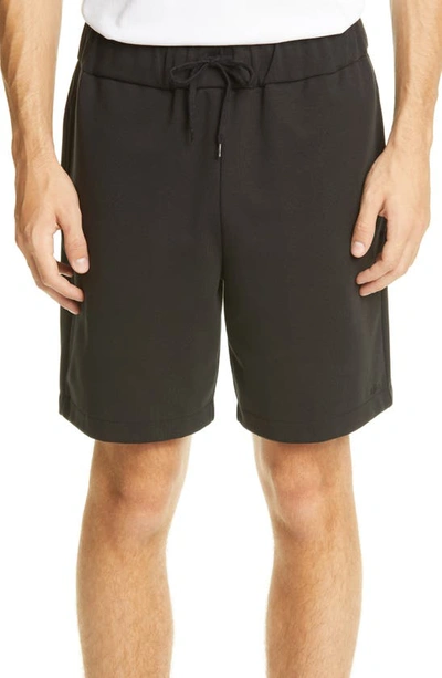 Shop Apc Francois Cotton Shorts In Lzz Noir